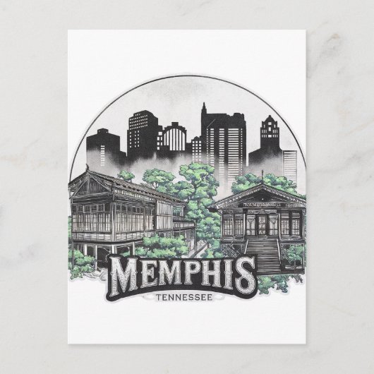 Memphis City Tennessee Verenigde Staten Briefkaart (Voorkant)
