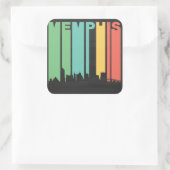  Memphis Cityscape Vierkante Sticker (Tas)