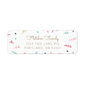 Memphis Confetti Etiket (Voorkant)