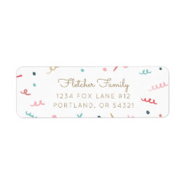 Memphis Confetti Etiket