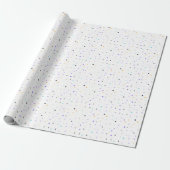 Memphis Confetti Naadloos Patroon Cadeaupapier (Uitgerold)