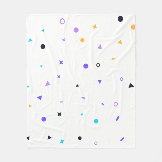 Memphis Confetti Naadloos Patroon Fleece Deken (Voorkant)