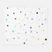 Memphis Confetti Naadloos Patroon Fleece Deken (Voorkant (Horizontaal))