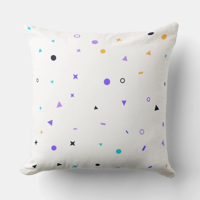 Memphis Confetti Naadloos Patroon Kussen (Voorkant)