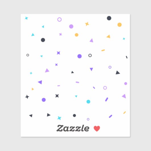 Memphis Confetti Naadloos Patroon Sticker (Vel)