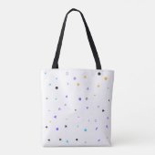Memphis Confetti Naadloos Patroon Tote Bag (Achterkant)