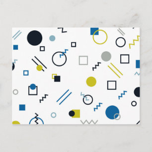 Memphis, cool, trendy, moderne geometrische kunst briefkaart