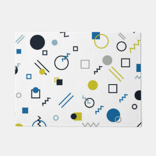 Memphis, cool, trendy, moderne geometrische kunst deurmat