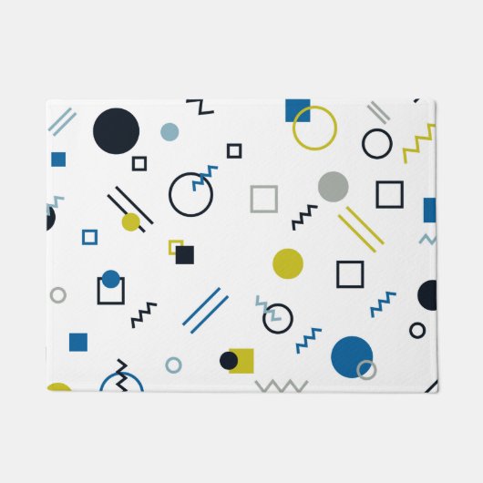 Memphis, cool, trendy, moderne geometrische kunst deurmat (Voorkant)