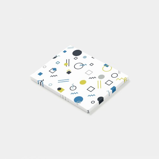 Memphis, cool, trendy, moderne geometrische kunst post-it® notes (Schuin)