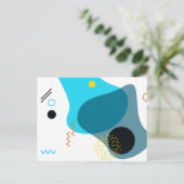 Memphis, cool, trendy, urban, moderne illustratie briefkaart (Staand voorkant)