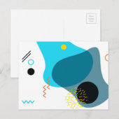 Memphis, cool, trendy, urban, moderne illustratie briefkaart (Voorkant / Achterkant)