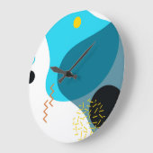 Memphis, cool, trendy, urban, moderne illustratie grote klok (Hoek)