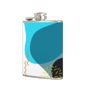 Memphis, cool, trendy, urban, moderne illustratie heupfles (Links)