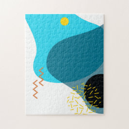 Memphis, cool, trendy, urban, moderne illustratie legpuzzel