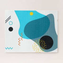 Memphis, cool, trendy, urban, moderne illustratie legpuzzel