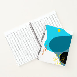 Memphis, cool, trendy, urban, moderne illustratie notitieboek