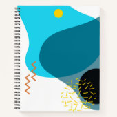 Memphis, cool, trendy, urban, moderne illustratie notitieboek (Voorkant)