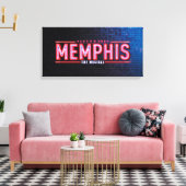 MEMPHIS - De muziekLogo Canvas Afdruk (Insitu (Woonkamer))