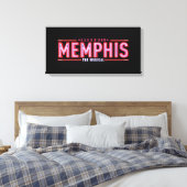 MEMPHIS - De muziekLogo Canvas Afdruk (Insitu (Slaapkamer))