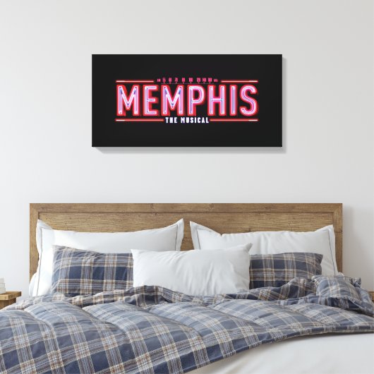 MEMPHIS - De muziekLogo Canvas Afdruk (Insitu (Slaapkamer))