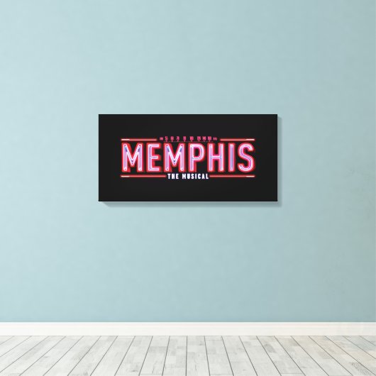 MEMPHIS - De muziekLogo Canvas Afdruk (Insitu (Houten vloer))