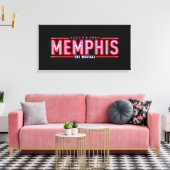 MEMPHIS - De muziekLogo Canvas Afdruk (Insitu (Woonkamer))