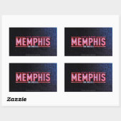 MEMPHIS - De muziekLogo Rechthoekige Sticker (Vel)