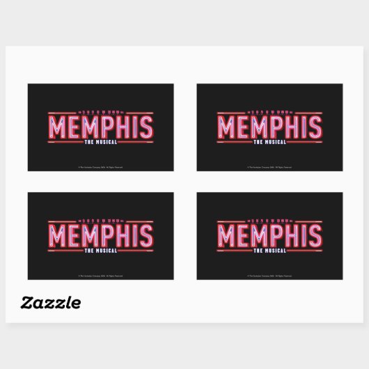MEMPHIS - De muziekLogo Rechthoekige Sticker (Vel)