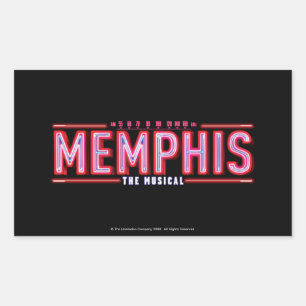 MEMPHIS - De muziekLogo Rechthoekige Sticker