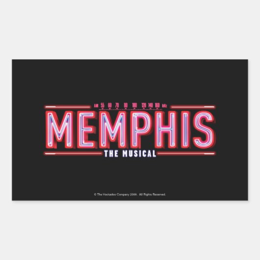 MEMPHIS - De muziekLogo Rechthoekige Sticker (Voorkant)