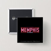 MEMPHIS - De muziekLogo Vierkante Button 5,1 Cm (Voorkant /achterkant)