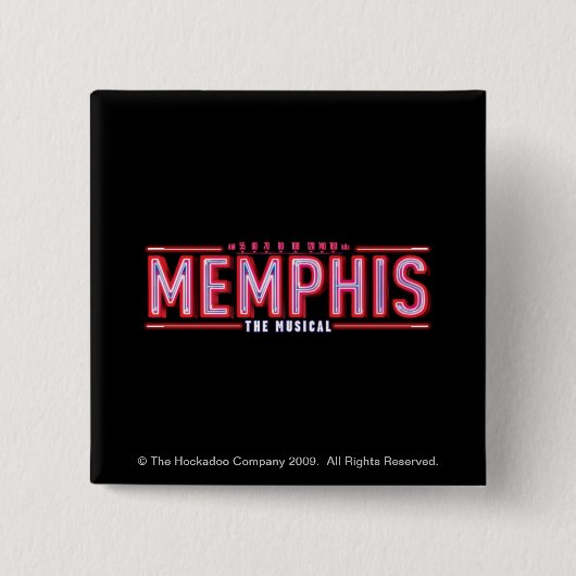MEMPHIS - De muziekLogo Vierkante Button 5,1 Cm (Voorkant)