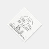Memphis Deco Skyline | Weddenschap Napkins Servet (Hoek)