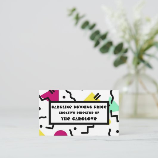 Memphis Design 1 Visitekaartje (Staand voorkant)