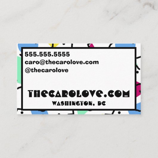 Memphis Design 1 Visitekaartje (Achterkant)