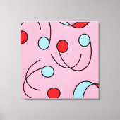 Memphis Design Drupes Canvas Afdruk (Voorkant)