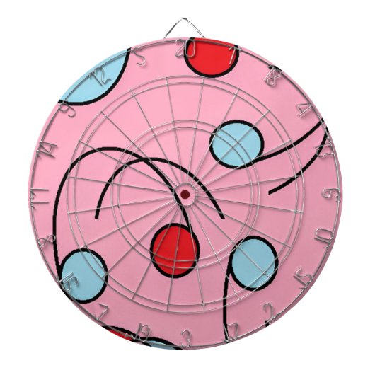 Memphis Design Drupes Dartbord (Voorkant)