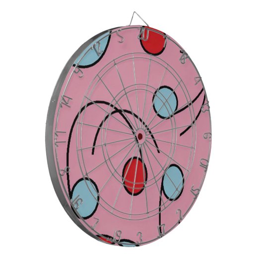 Memphis Design Drupes Dartbord (Voorkant Links)