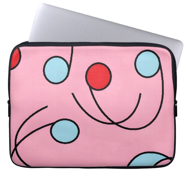 Memphis Design Drupes Laptop Sleeve (Voorkant)