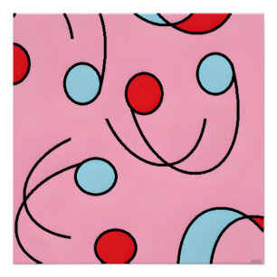 Memphis Design Drupes Perfect Poster