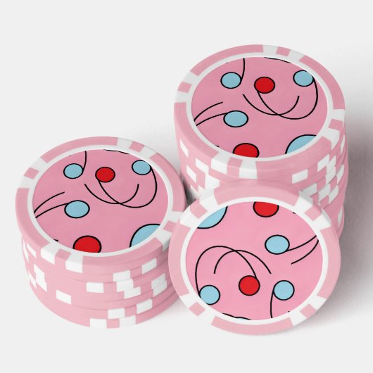 Memphis Design Drupes Poker Chips (Opstapeling)