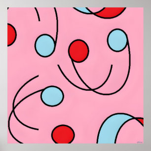 Memphis Design Drupes Poster