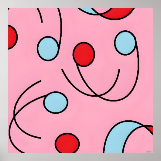 Memphis Design Drupes Poster (Voorkant)