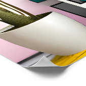 Memphis Design Feest in de Woonkamer Poster (Hoek)