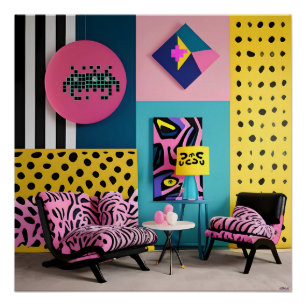 Memphis Design Receptie Droom Perfect Poster