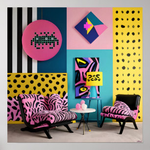 Memphis Design Receptie Droom Poster