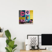 Memphis Design Receptie Droom Poster (Thuiskantoor)