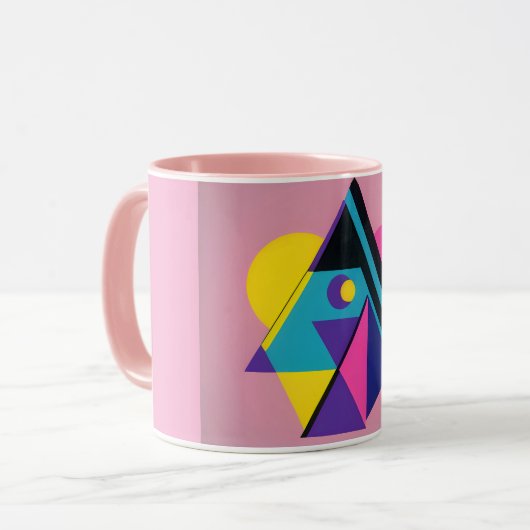 Memphis Design Woonruimte Mok (Voorkant links)