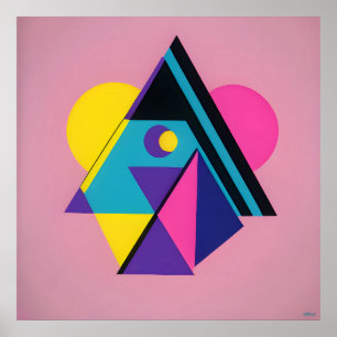 Memphis Design Woonruimte Poster